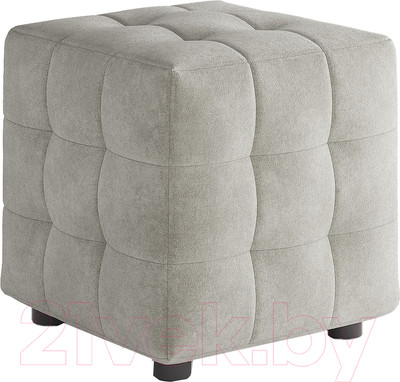 Пуф Сонум 40-40 (микровелюр светло-серый)