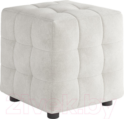 Пуф Сонум 40-40 (микровелюр белый)