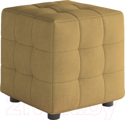 Пуф Сонум 40-40 (замша горчичный)