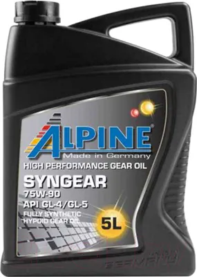 Трансмиссионное масло ALPINE Syngear 75W90 / 0100742 (5л)
