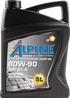 Трансмиссионное масло ALPINE Gear Oil 80W90 GL-4 / 0100682 (5л)
