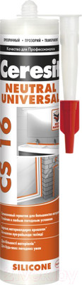 Герметик силиконовый Ceresit CS 16 нейтральный (280мл, белый)