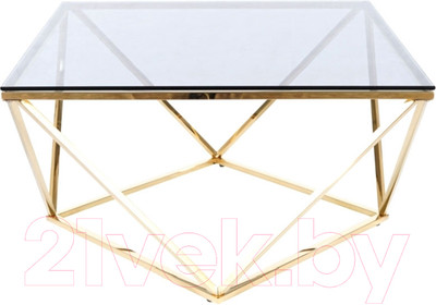 Журнальный столик Signal Silver A (дымчатый/золото)