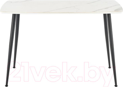 Обеденный стол Halmar Marco 120x70x75 (белый мрамор/черный)