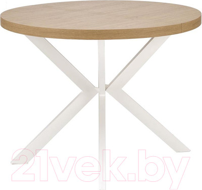 Обеденный стол Halmar Peroni раскладной 100-250x100x75 (дуб золотой/белый)