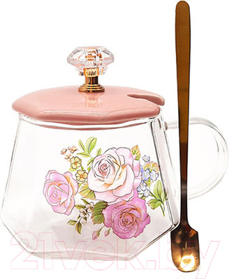 Кружка с ложкой MONAMI SET-107