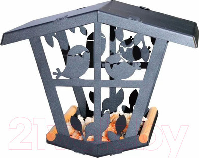 Кормушка для птиц GALA Теремок KO005-BY (черный)