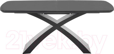 Обеденный стол Halmar Silvestro раскладной 180-220x89x75 (темно-серый/черный)