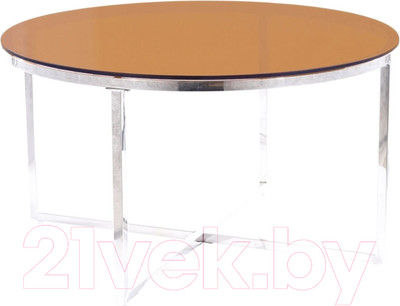 Журнальный столик Signal Crystal A (дымчатый янтарь/серебряный)