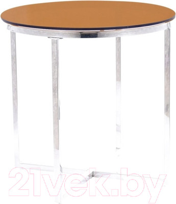 Журнальный столик Signal Crystal B (дымчатый янтарь/серебряный)