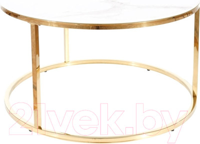 Журнальный столик Signal Sabine (эффект белого мрамора/золото)