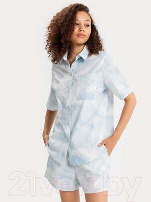 Рубашка Mark Formelle 112682 (р.170-84-90, голубая варка на белом)