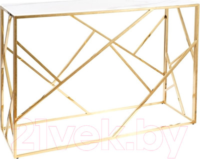 Консольный столик Signal Escada C II (эффект белого мрамора/золото)