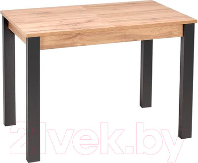Обеденный стол Halmar Gino 100-138x60x75 (дуб вотан/черный)