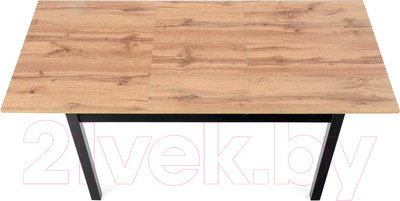 Обеденный стол Halmar Greg 124-168x74x75 (дуб вотан/черный)