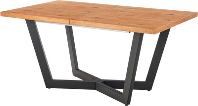 Обеденный стол Halmar Massive 160-250x90x77 (дуб светлый/черный)