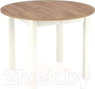 Обеденный стол Halmar Ringo 102-142x102x76 (дуб крафт/белый)