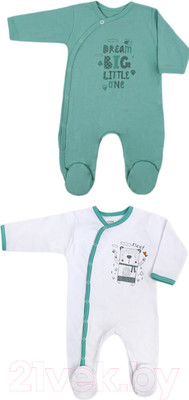 Набор комбинезонов для малышей Rant Boo (2шт, Ocean Green, р.74)