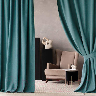 Комплект штор Pasionaria Вандер 300x250 с подхватами (бирюзовый)