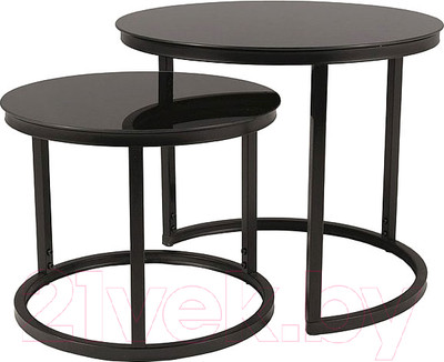 Комплект журнальных столиков Signal Atlanta D II (черный/черный матовый)