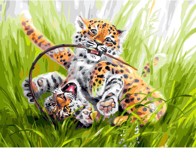 Картина по номерам БЕЛОСНЕЖКА Кутерьма в пятнышках / 345-AS