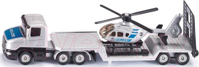 Автовоз игрушечный Siku С вертолетом полицейским / 1610