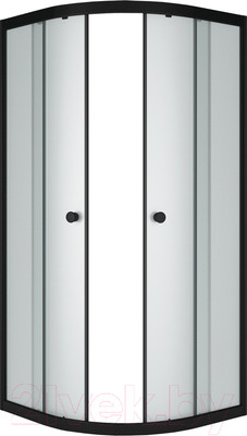 Душевой уголок МетаКам Classic Black 90x90 / ШПS_013571 (матовое стекло)