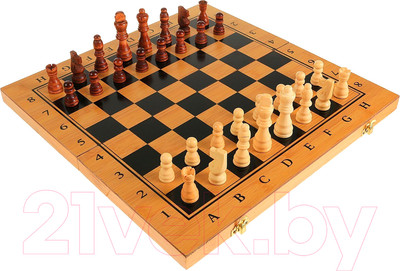 Набор настольных игр Sima-Land 3 в 1 Король: нарды, шахматы, шашки / 2566621