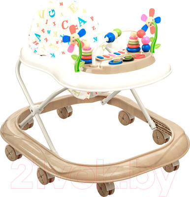 Ходунки INDIGO ABC (бежевый/белый)