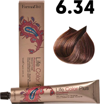 Крем-краска для волос Farmavita Life Color Plus 6.34 (100мл)