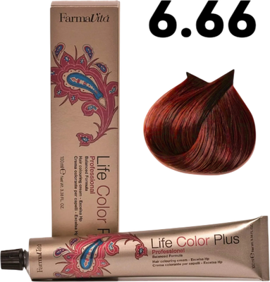 Крем-краска для волос Farmavita Life Color Plus 6.66 (100мл)