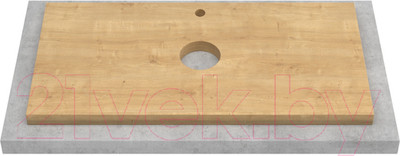 Столешница для тумбы в ванную ЗОВ HPL 38 / CHPL38T695458C2 (туя)