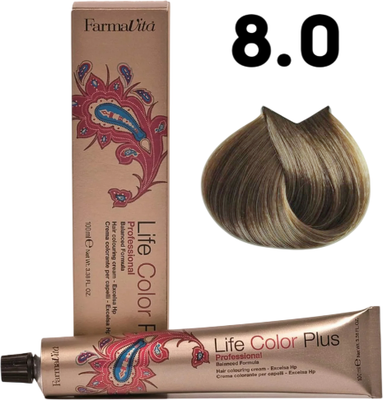 Крем-краска для волос Farmavita Life Color Plus 8.0 (100мл)