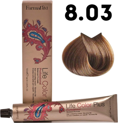 Крем-краска для волос Farmavita Life Color Plus 8.03 (100мл)