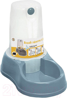 Поилка механическая для животных Stefanplast 04370 (стальной/синий)