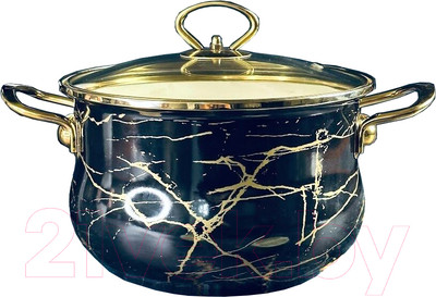 Кастрюля Lenardi Черный мрамор 776-058