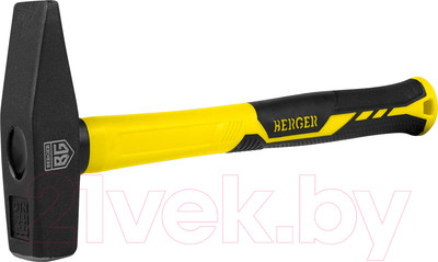 Молоток BERGER Слесарный кованый 300г / BG1513 (фиберглассовая рукоятка)