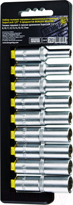 Набор головок слесарных BERGER SuperLock 1/2" 8-17мм / BG2030 (9 предметов)