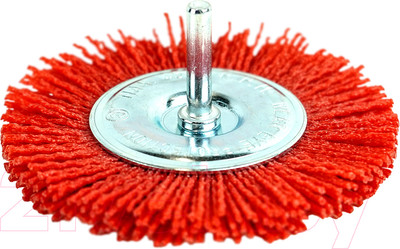 Щетка для электроинструмента BERGER Дисковая 100мм хвостовик 6мм / BG1738 (абразивный нейлон 1.2мм)