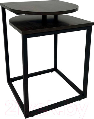 Журнальный столик AksHome Chip (дуб итальянский/черный)