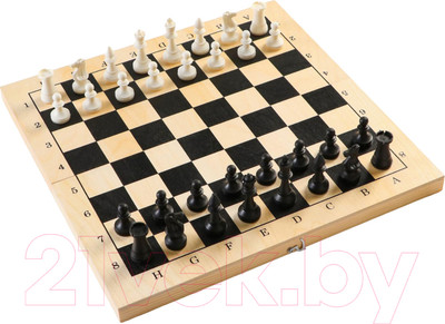 Набор настольных игр Sima-Land 3 в 1 шахматы, шашки, нарды, деревянная доска / 5618054