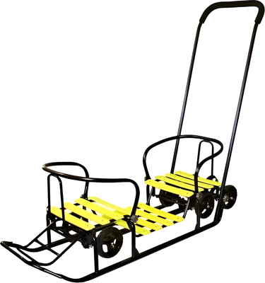 Санки детские GalaXy Погодки универсал 1 (черный/желтый)