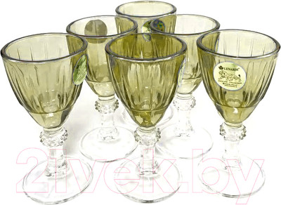 Набор рюмок Lenardi 589-008 (6шт, золото)