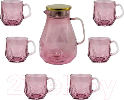 Набор для напитков Lenardi 589-016 (розовый)