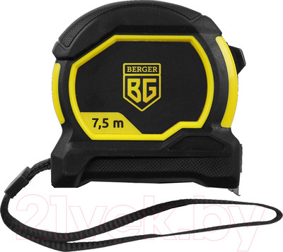 Рулетка BERGER 0.025x7.5м / BG1353 (магнит, нейлон, шкала двусторонняя)