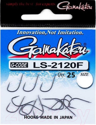 Набор крючков рыболовных Gamakatsu LS-2120F Hooks Black №8 / 146709-008