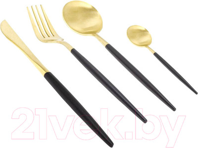 Набор столовых приборов Lenardi Vivid 197-005 (24пр, черный)