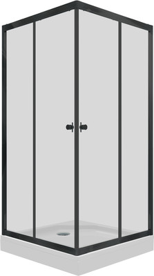 Душевой уголок Triton Вента-Блэк 80x80 (черный, с поддоном)