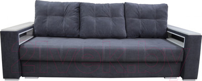 Диван Bobrovmebel Влада 8/2дн раскладной накладки + 2 пенала (микровелюр симпл 54 серый)