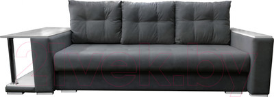 Диван Bobrovmebel Мегаполис раскладной стол слева (микровелюр симпл 54 серый)